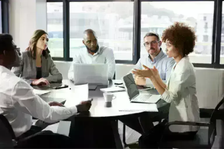Employees in a room