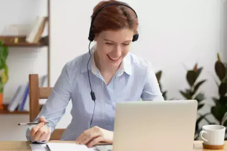 Student on a laptop