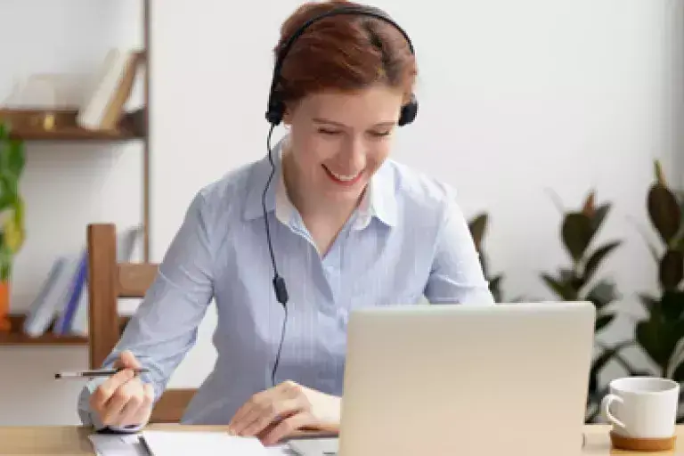 Student on a laptop