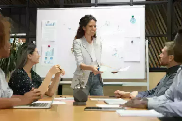 Employees in a room
