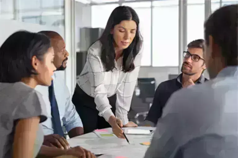 Employees in a room