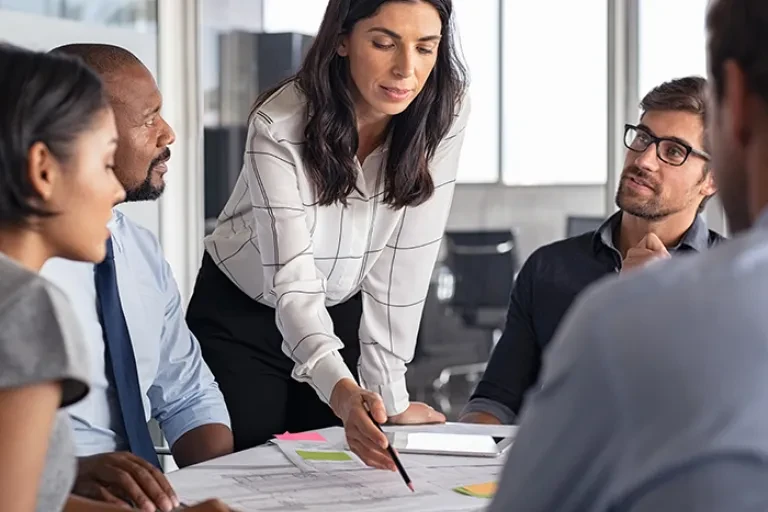 employees in a conference room