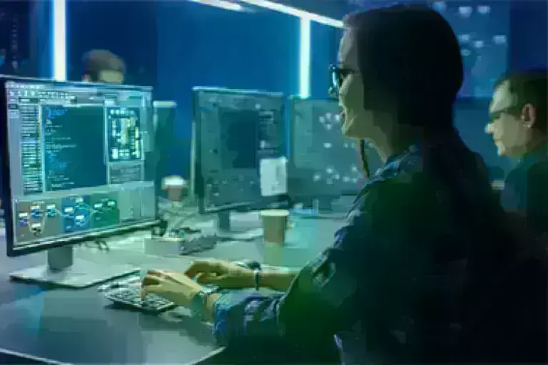 student on a computer