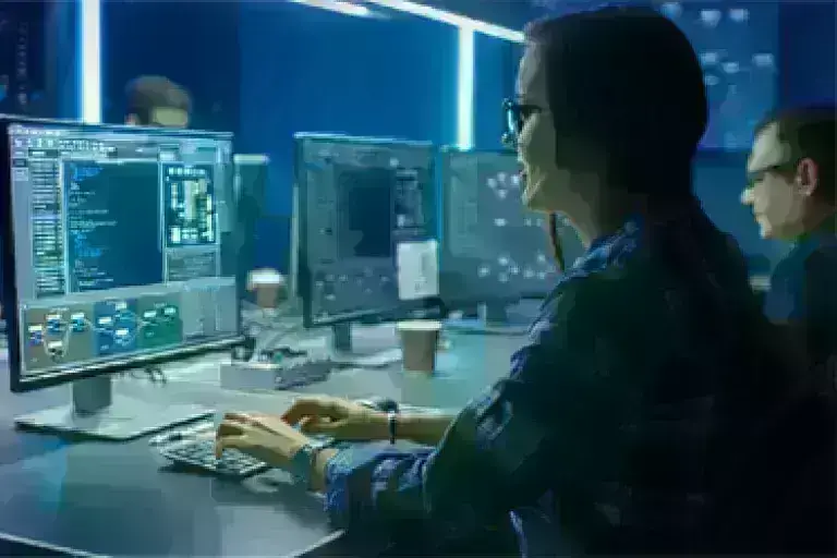student on a computer