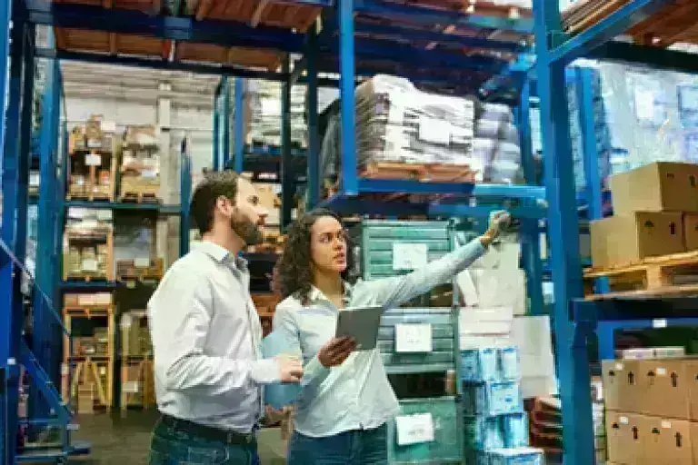 employees in a warehouse