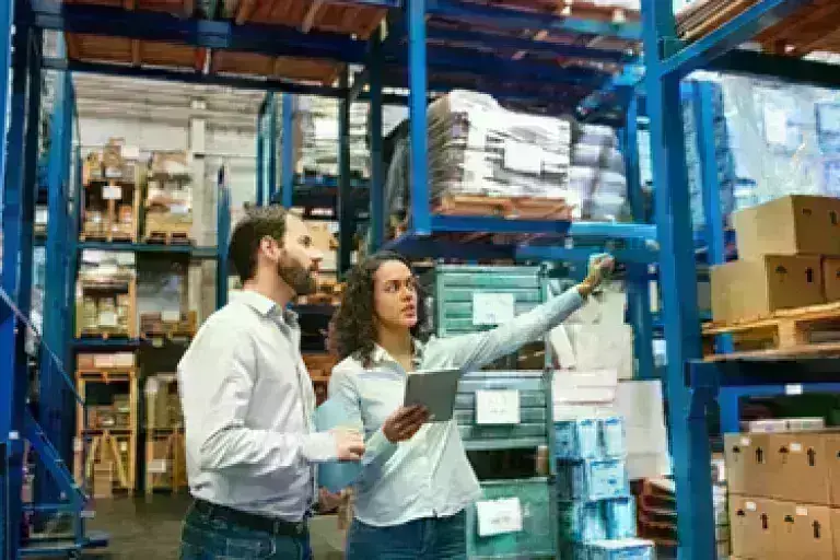 employees in a warehouse