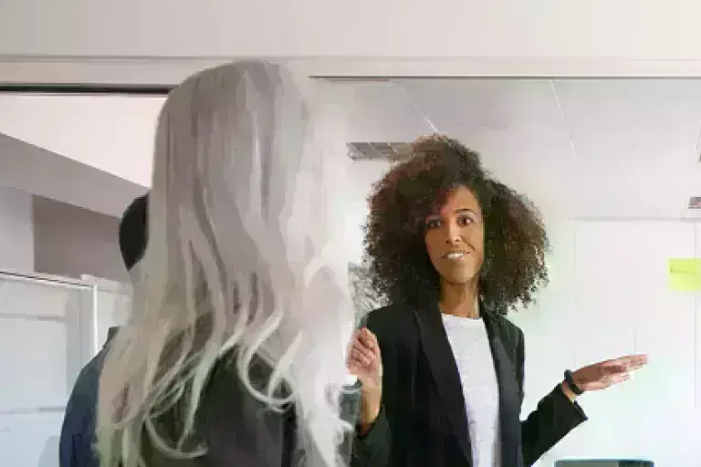 Employees in a room