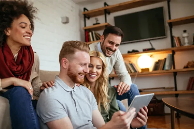 students on a laptop