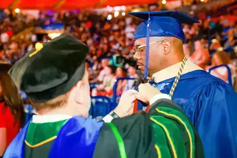 Graduate in robes